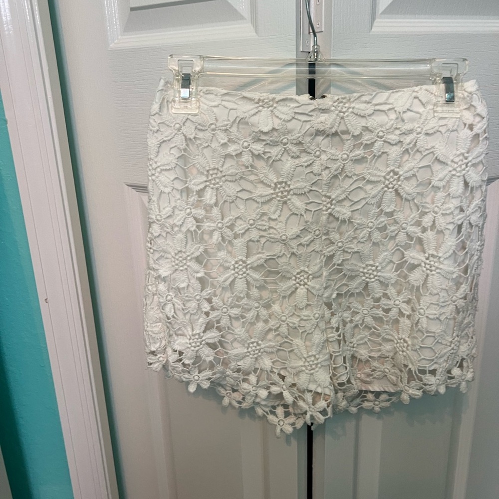 White Lace Women Shorts